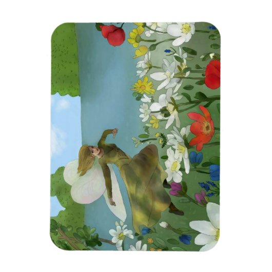 Elfe am See Magnet (Vertikal)