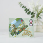 Elfe am Waldsee Postkarte (Stehend Vorderseite)