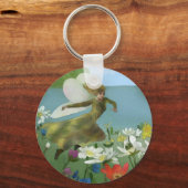 Elfe am Waldsee Schlüsselanhänger (Vorderseite)