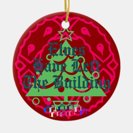 Elfe haben das Gebäude verlassen Keramikornament (Vorne)