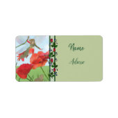 Elfe im Blumenbeet Adressaufkleber (Vorne)