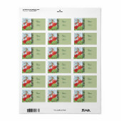 Elfe im Blumenbeet Adressaufkleber (Vorne)