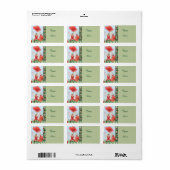 Elfe im Blumenbeet Adressaufkleber (Vorne)