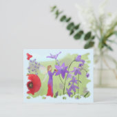 Elfe mit käfer postkarte (Stehend Vorderseite)