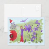 Elfe mit käfer postkarte (Vorne/Hinten)