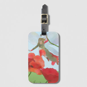 Elfe mit Mohn  Gepäckanhänger
