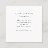 Elfe mit Zauberstab Schaukel Sterne Mond Quadratis Quadratische Visitenkarte (Rückseite)