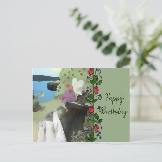 Elfe Postkarte (Stehend Vorderseite)