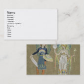 Elfe und feenhafte Maler, "vom Schneemann" 1899 Visitenkarte (Vorne/Hinten)