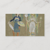 Elfe und feenhafte Maler, "vom Schneemann" 1899 Visitenkarte (Rückseite)