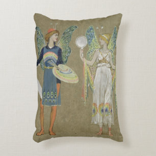 Elfe und feenhafte Maler, "vom Schneemann" 1899 Zierkissen