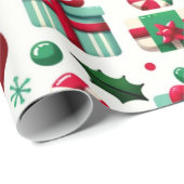 Elfen des Weihnachtsmanns Geschenkpapier (Rolleneckpunkt)