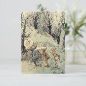"Elfen im Wald" von Arthur Rackham Dankeskarte (Stehend Vorderseite)