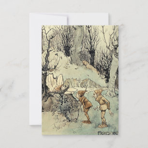 "Elfen im Wald" von Arthur Rackham Dankeskarte