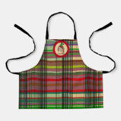 Elfen-Karodesign für Weihnachtshelfer Schürze (Vorderseite)