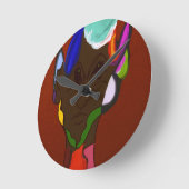 Elfen-Karten-Kunst Runde Wanduhr (Winkel)