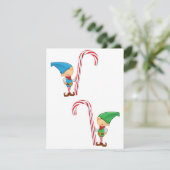 Elfen mit Kerzenschein Einladung (Stehend Vorderseite)