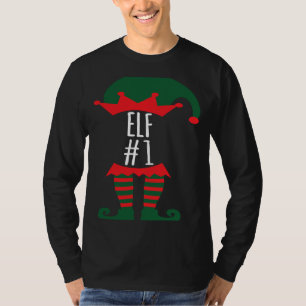Elfen Nummer 1 Spaß Feste Familien Weihnachtself K T-Shirt