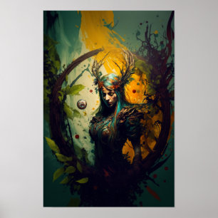 Elfen-Ranger-Fantasy-Poster D&D-Kunst 1 Poster