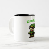Elfen Regel! Zweifarbige Tasse (Vorderseite Links)