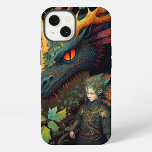 Elfen- und Drachen-Fantasy-Kunst iPhone 13 Hülle