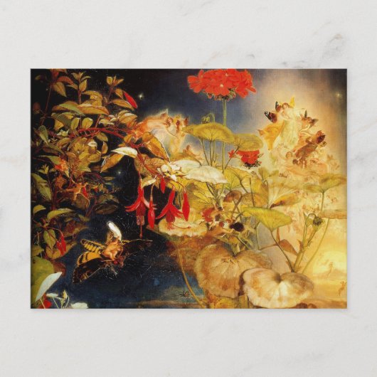 Elfen und Fairies, ein Sommernachtstraum Postkarte (Vorderseite)