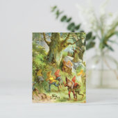 Elfen und Gnome im dunklen, magischen Tiefwald Postkarte (Stehend Vorderseite)