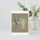 Elfen und Maler, aus "Der Schneemann" 1899 Postkarte (Stehend Vorderseite)