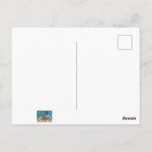 Elfen und Rentier Postkarte (Rückseite)