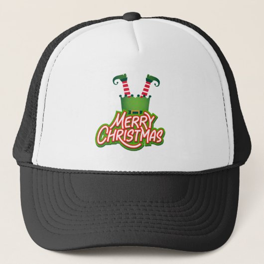 Elfen-Weihnachten Truckerkappe (Vorderseite)