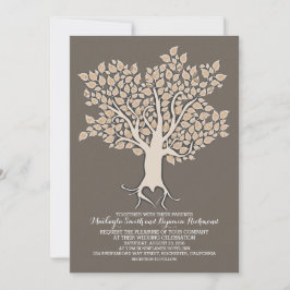 Elfenbäume elegante moderne Hochzeitseinladungen Einladung