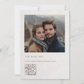 Elfenbein 3D Blumen Hochzeit Save The Date (Rückseite)