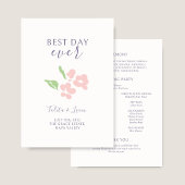 Elfenbein | Aquarell Florales Hochzeitsprogramm Programm