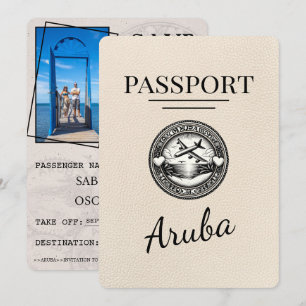 Elfenbein Aruba Reisepass Save The Date