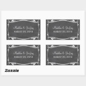 Elfenbein Blüht Chalkboard Wedding Stickers (Blatt)
