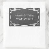 Elfenbein Blüht Chalkboard Wedding Stickers (Tasche)
