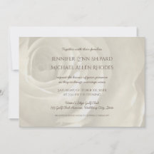 Elfenbein Blumen einfache elegante Hochzeitseinlad