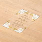 Elfenbein Blumen Gold Glitter Islamische Muslimisc Acryleinladungen (Ablage )