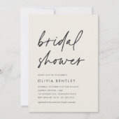 Elfenbein | Boho Minimalistisch Script Brautparty Einladung (Vorderseite)