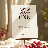 Elfenbein & Burgund nehmen eine Gastgeschenk Hochz