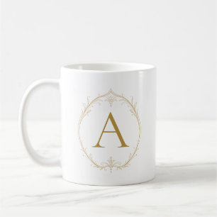 Elfenbein Champagner-Lilien personalisierte Anfang Kaffeetasse