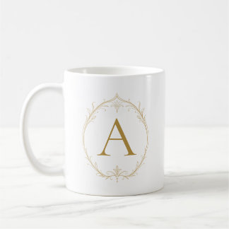 Elfenbein Champagner-Lilien personalisierte Anfang Kaffeetasse