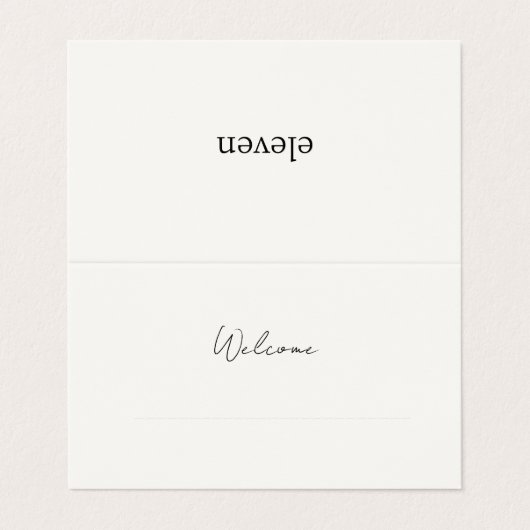 Elfenbein | Chic Minimal Lined Wedding Folding Car (Außenseite Aufgefaltet)