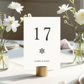 Elfenbein | Chic Minimal Typografy Wedding Tischnummer