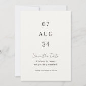Elfenbein | Chic Minimalistisch Wedding Save the D Date (Vorderseite)