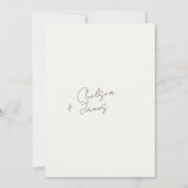 Elfenbein | Chic Minimalistisch Wedding Save the D Date (Rückseite)