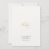 Elfenbein | Chic Monogram Wedding Invitation Card Save The Date (Rückseite)