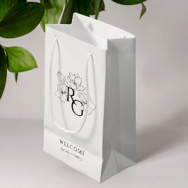 Elfenbein | Chic Monogram Welcome Wedding Bag Kleine Geschenktüte