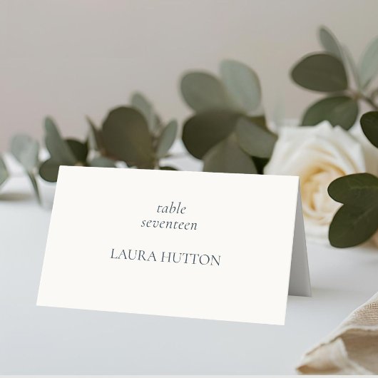 Elfenbein | Chic Monogramm Hochzeit Platzkarte