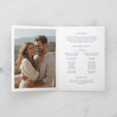 Elfenbein | Chic Photo Floral Hochzeit  Programm (Innenseite)